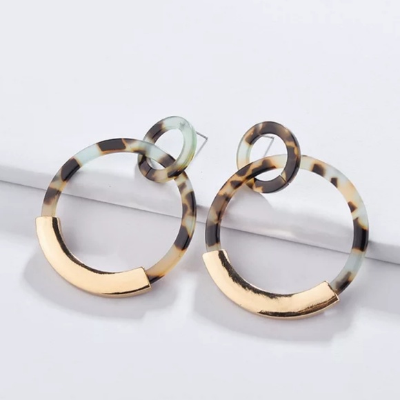 3 for $15💕 Double Hoop Acrylic Earrings - Picture 3 of 3